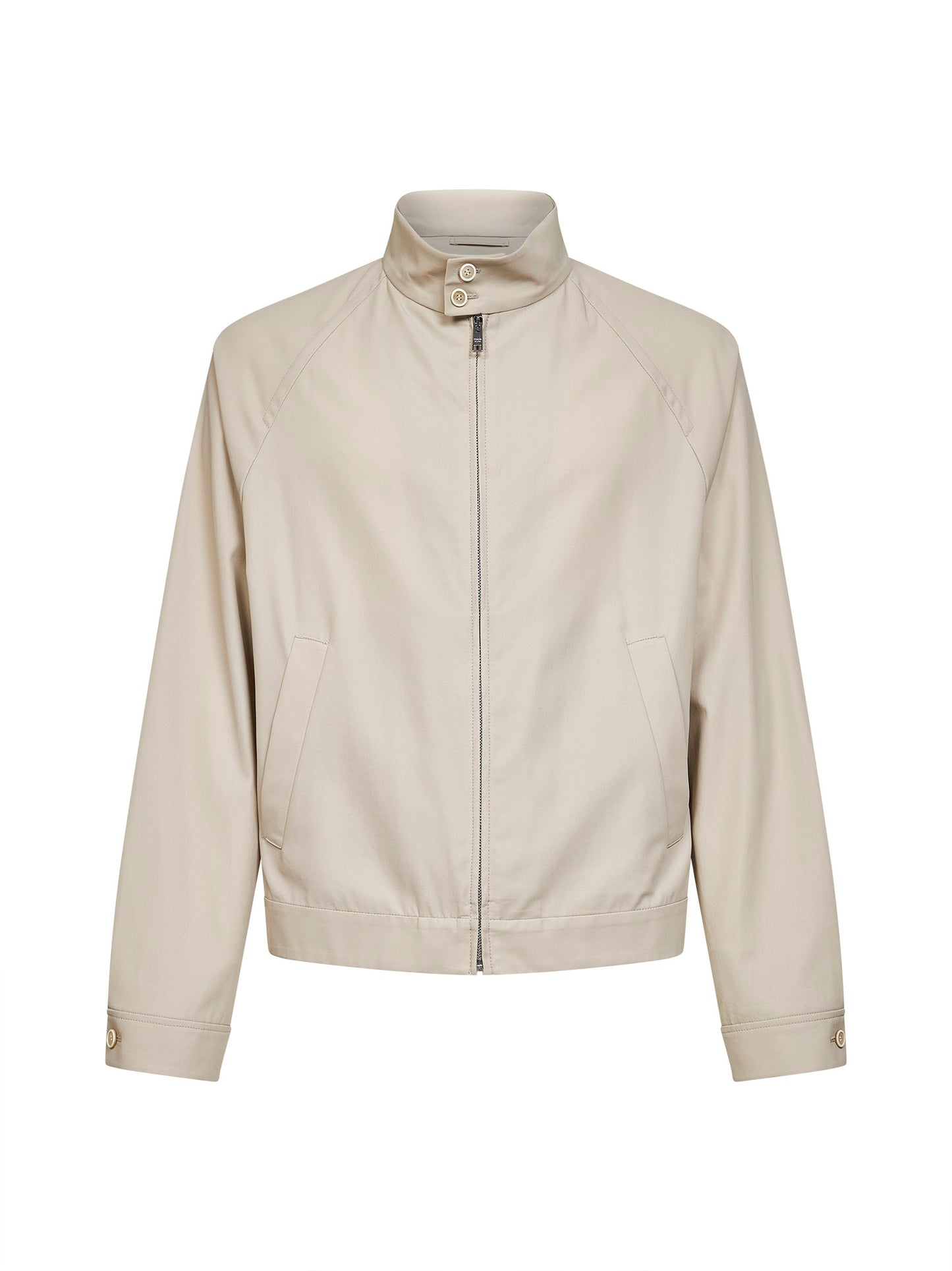 Sand cotton twill blouson