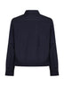 Blue virgin wool and mohair canvas blouson