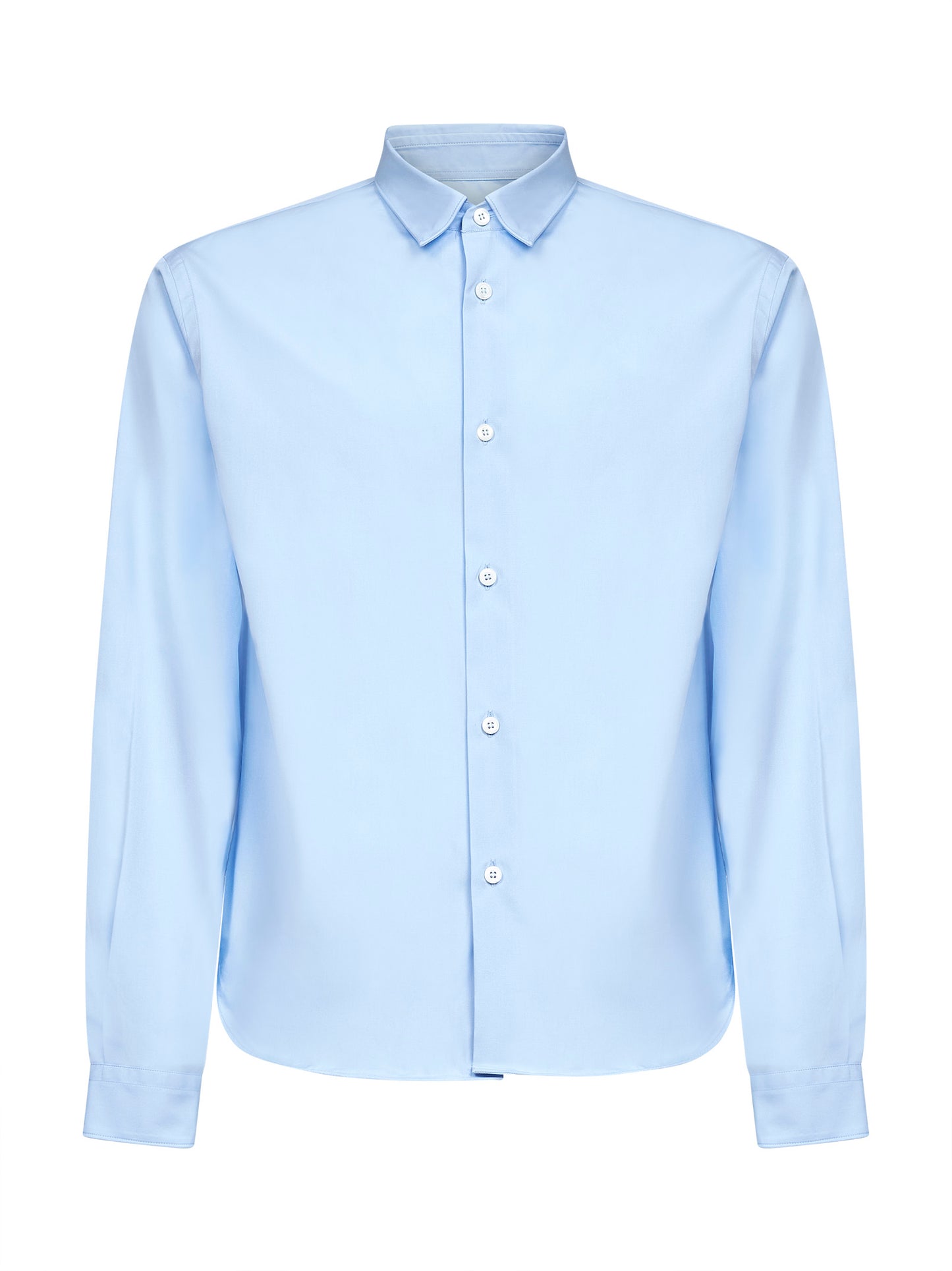 Sky blue cotton straight shirt