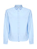 Sky blue cotton straight shirt