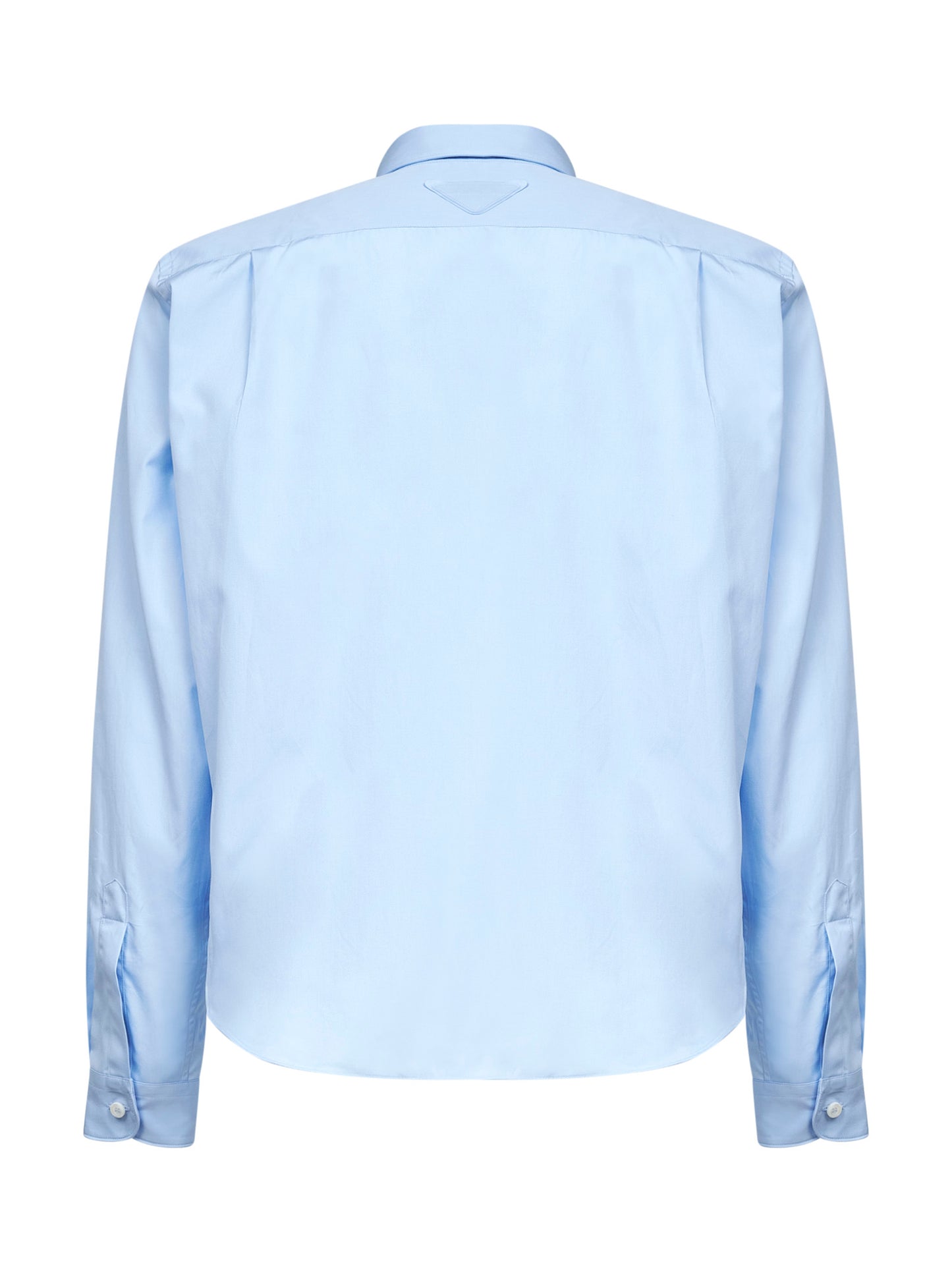 Sky blue cotton straight shirt