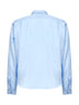 Sky blue cotton straight shirt