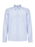 Sky blue and white striped poplin shirt