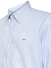 Sky blue and white striped poplin shirt