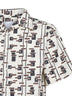 Natural cotton blend printed bowling shirt
