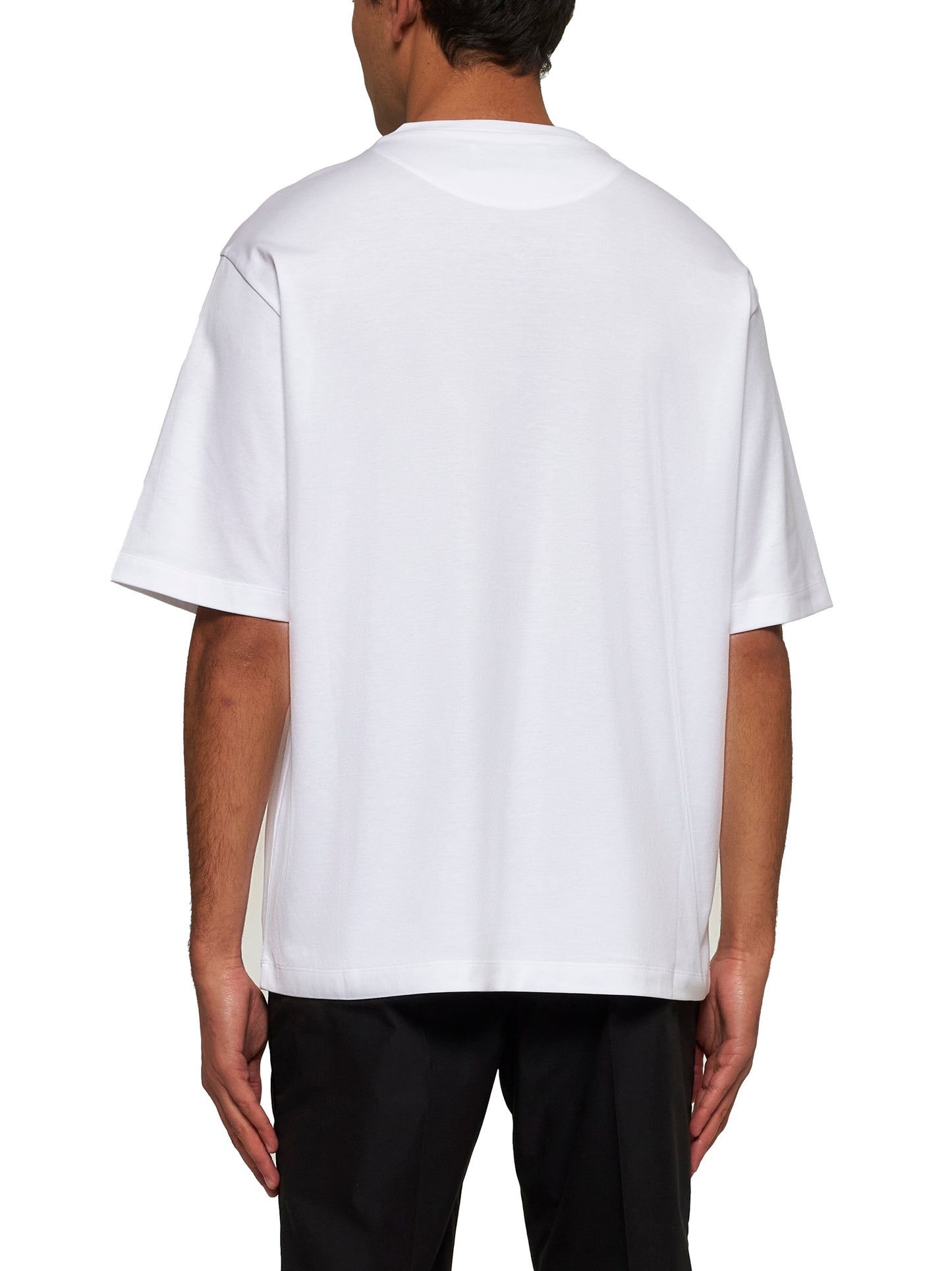 Felpa girocollo in cotone tecnico nero