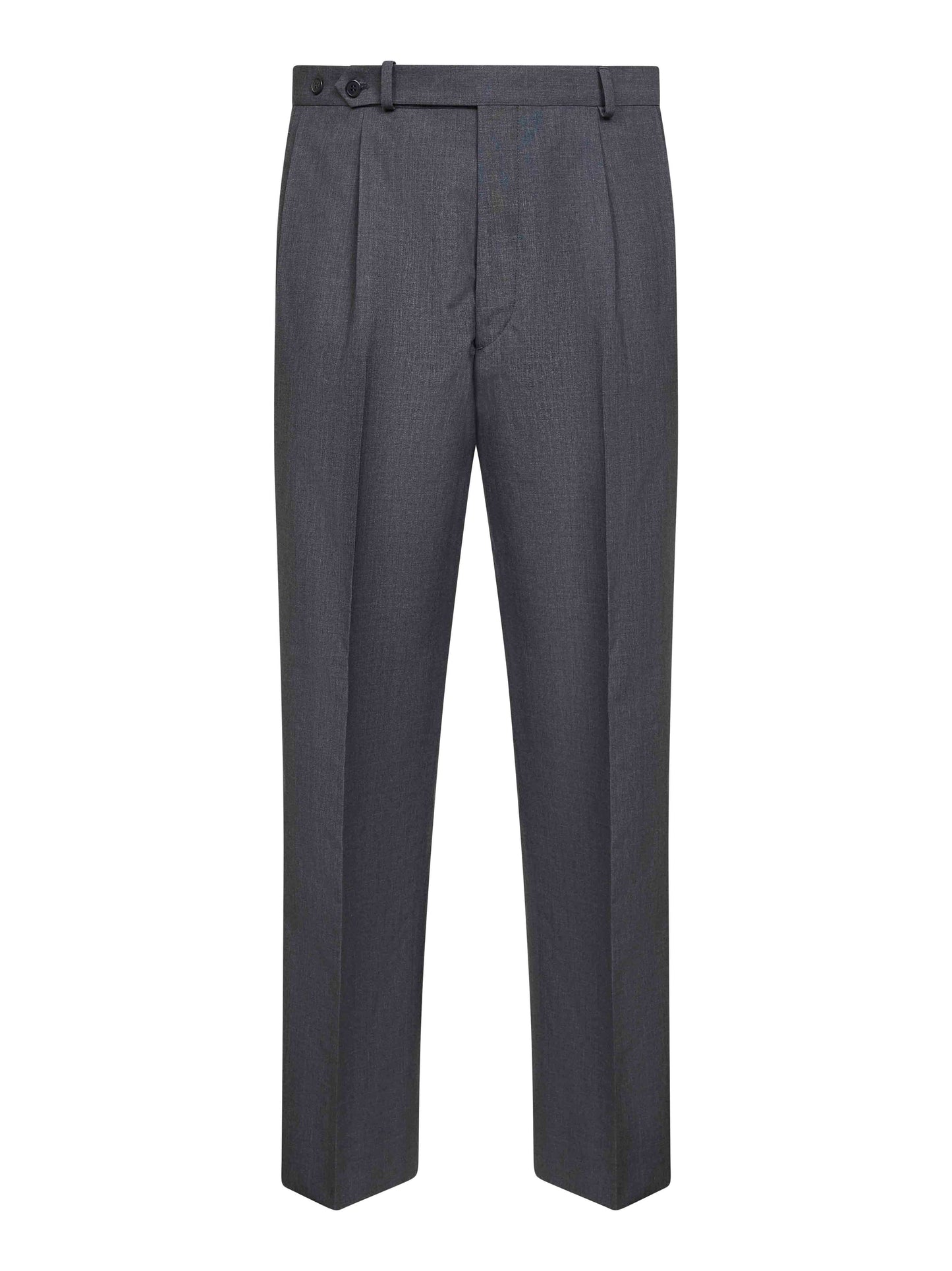 Slate virgin wool blend trousers