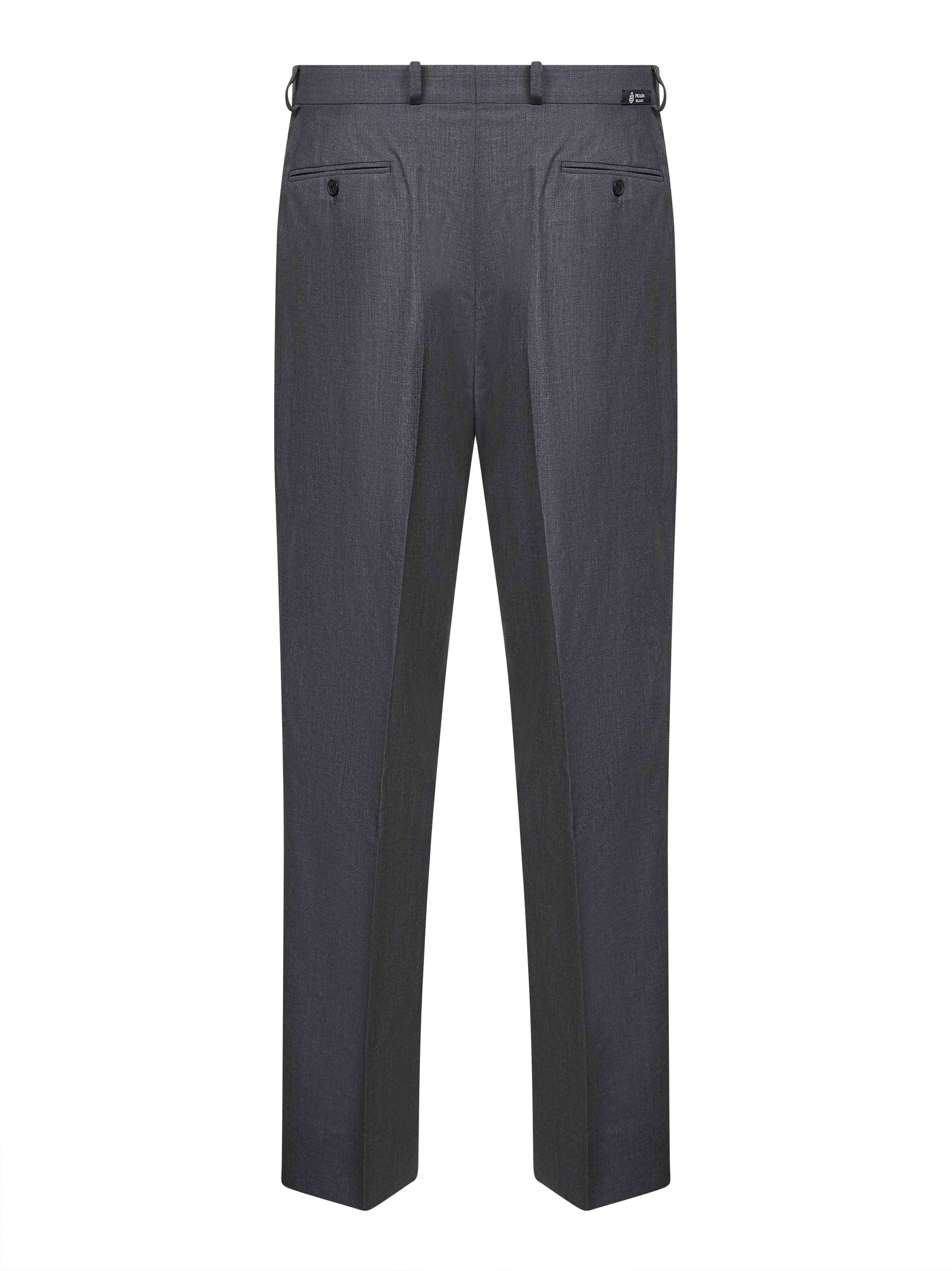 プラダPRADA 11SS Archive Virgin Wool Slacks Slate virgin wool blend trousers – Daniello.com