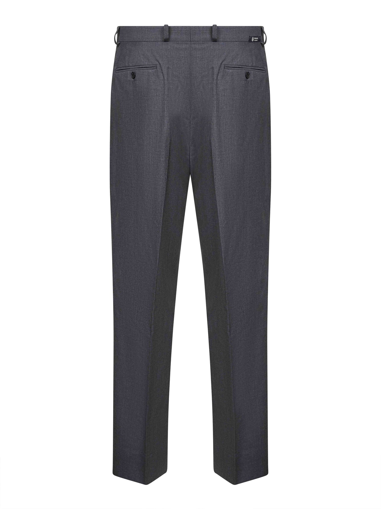 Slate virgin wool blend trousers