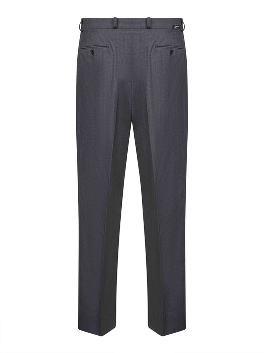 Slate virgin wool blend trousers