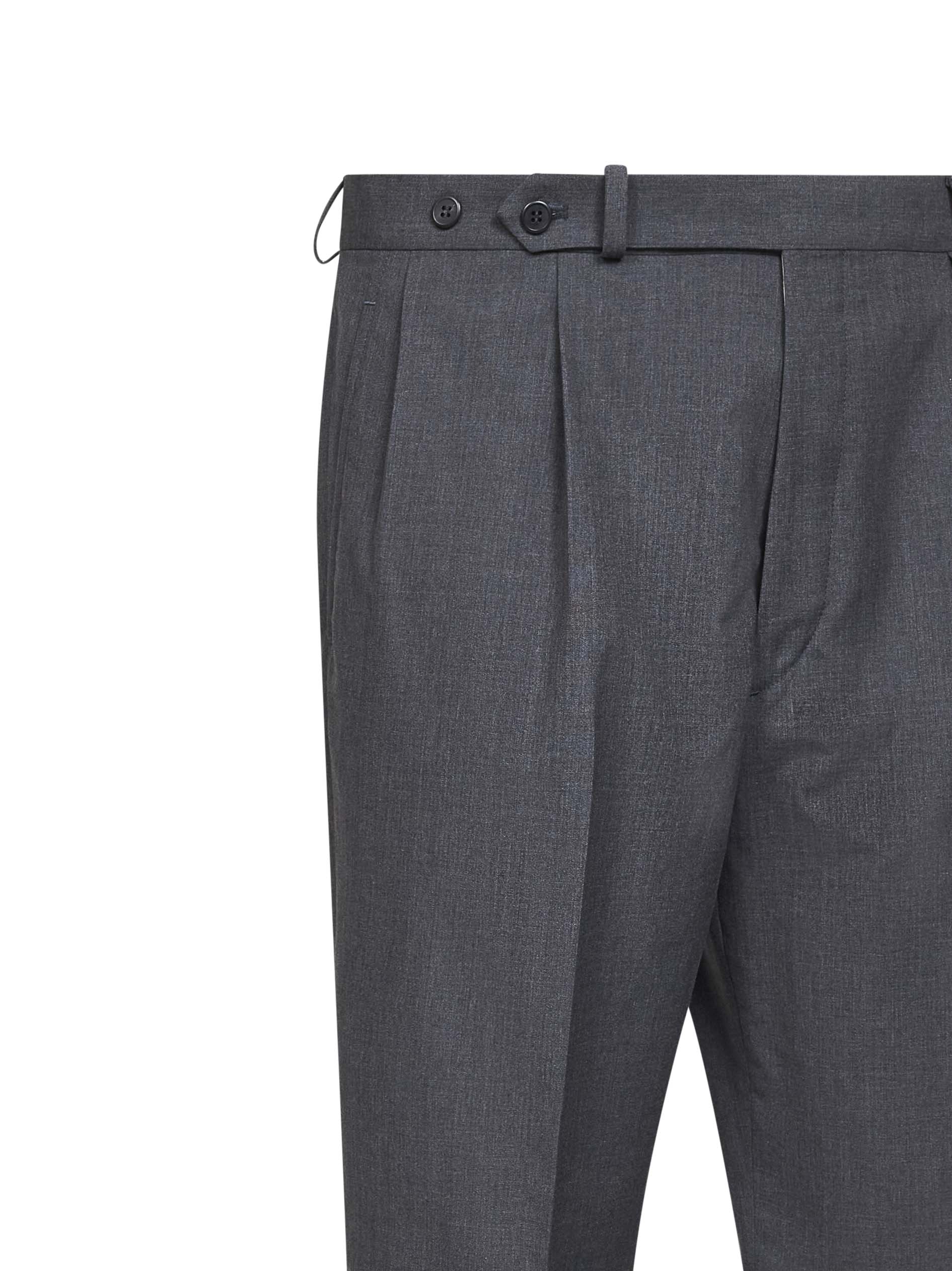 Slate virgin wool blend trousers – Daniello.com