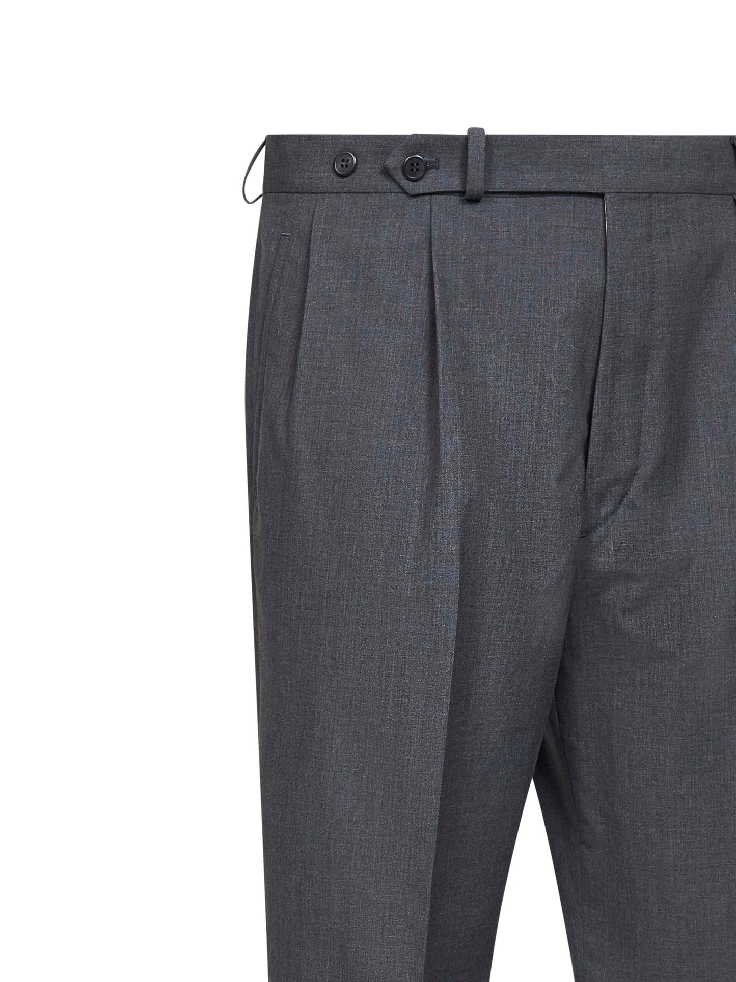 Slate virgin wool blend trousers