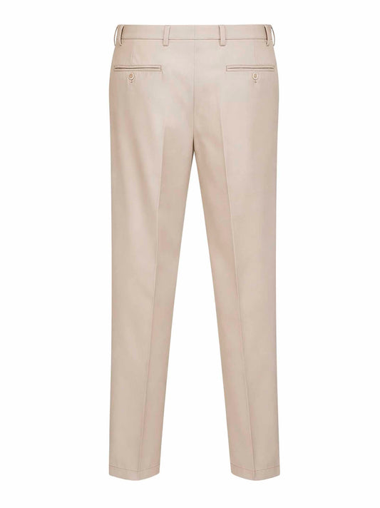 Sand cotton trousers with key ring