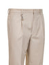 Sand cotton trousers with key ring