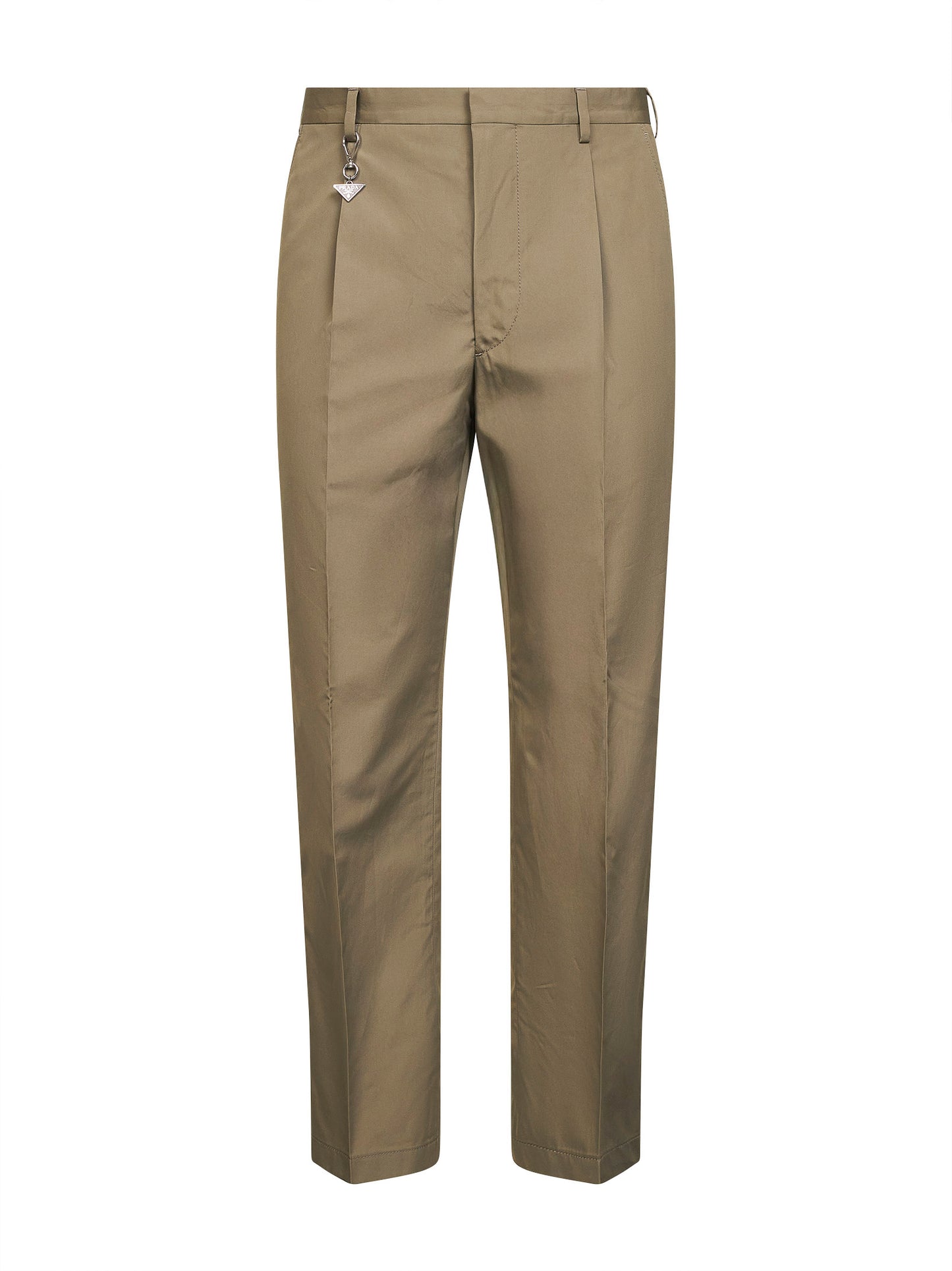 Pantaloni in cotone argilla con portachiavi