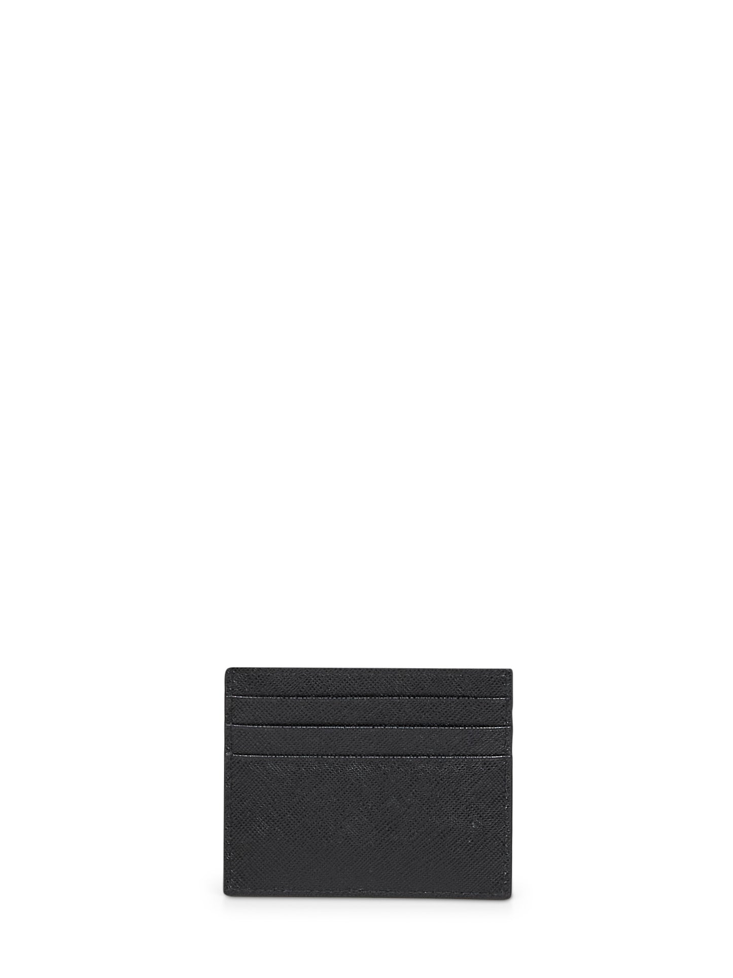 Black Saffiano leather card holder