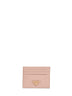 Powder pink Saffiano leather card holder