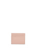 Powder pink Saffiano leather card holder