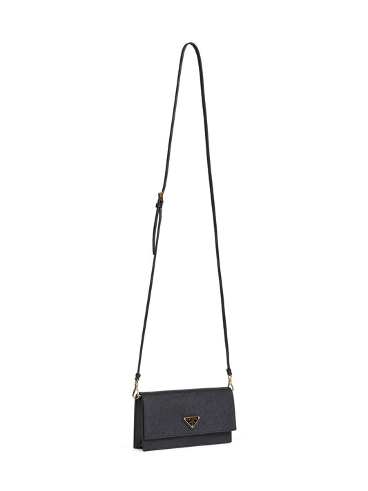 Black mini bag with shoulder strap