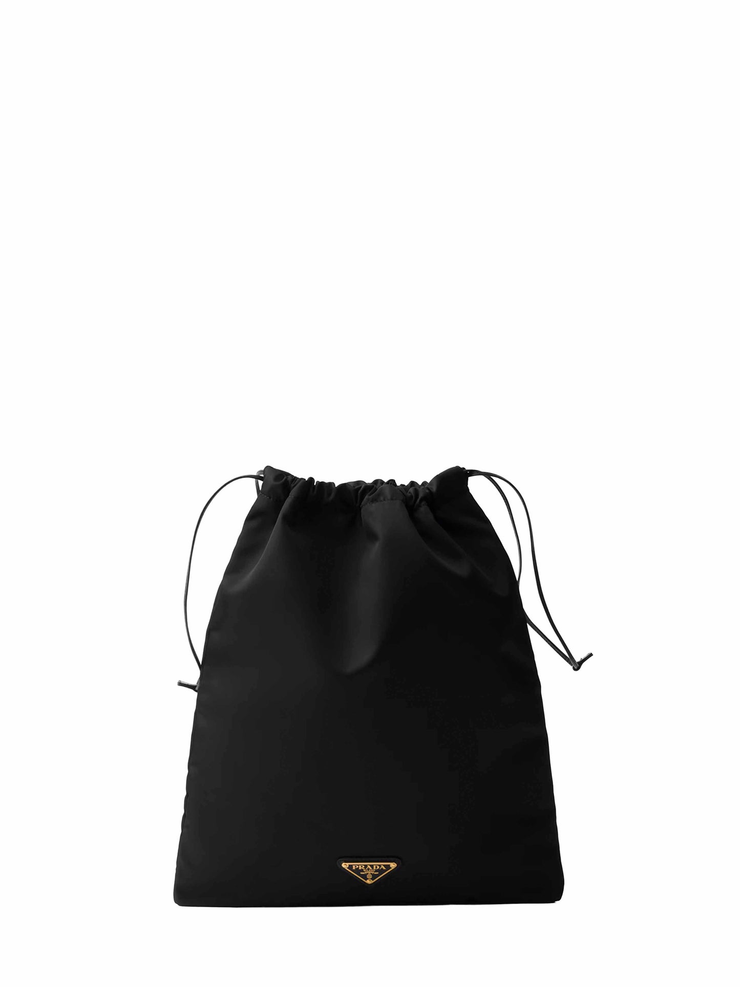 Black drawstring pouch bag