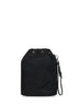 Black bucket pouch bag