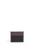 Portacarte in Re-Nylon e pelle nero e caffé