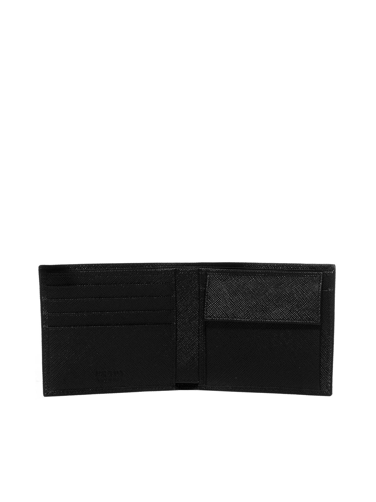 Black horizontal wallet in Saffiano