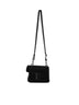 Phone holder in black Re-Nylon and Saffiano leather