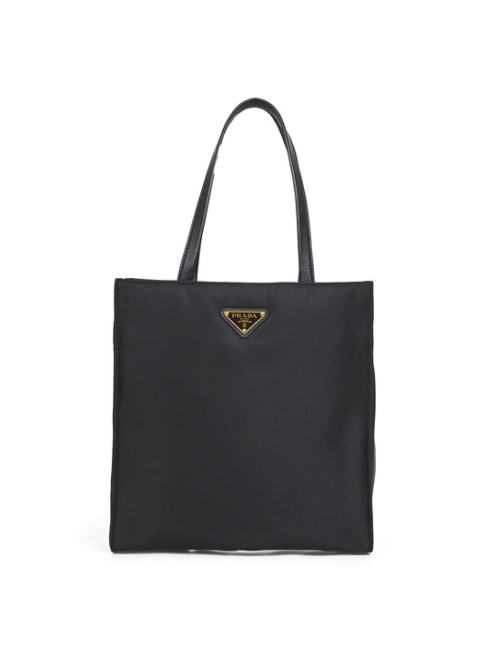 Borsa shopping con tracolla nera