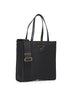 Borsa shopping con tracolla nera