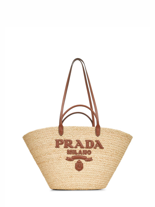 Beige large shopping bag