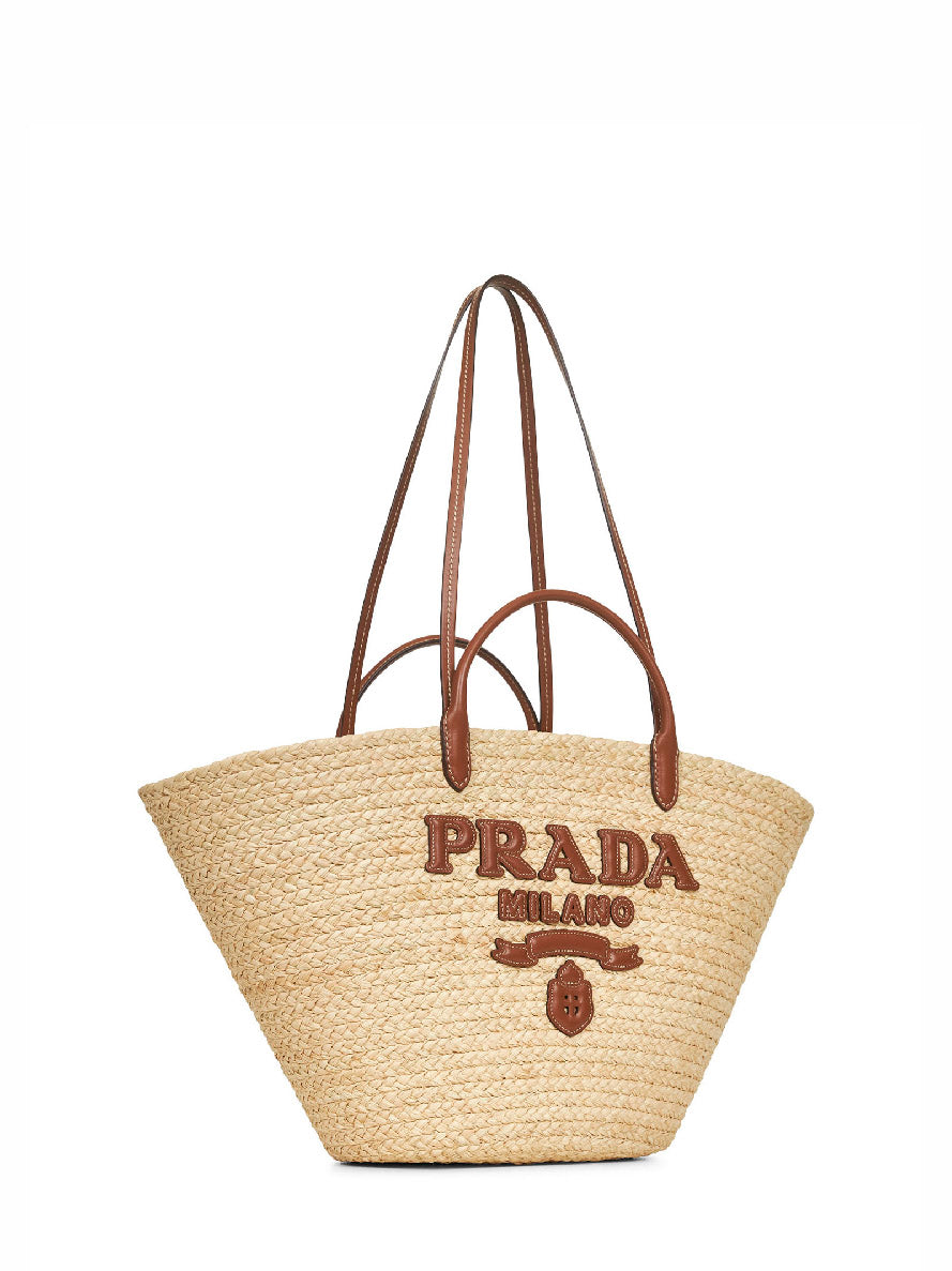 Beige large shopping bag