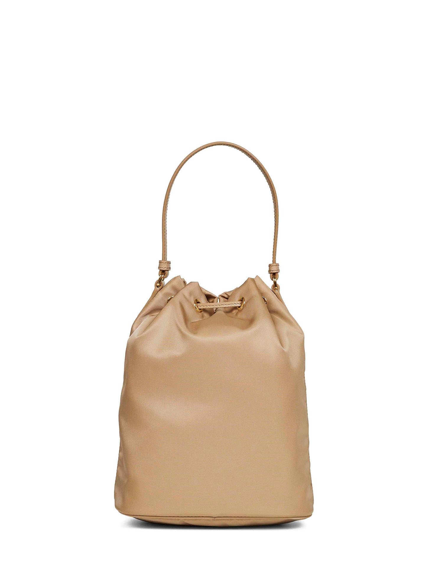 Camel Prada Duet bucket bag