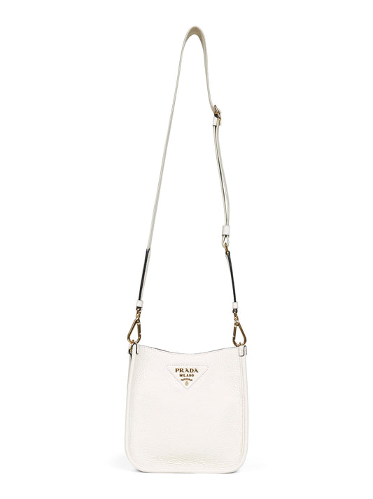Mini borsa a tracolla bianca<BR/>