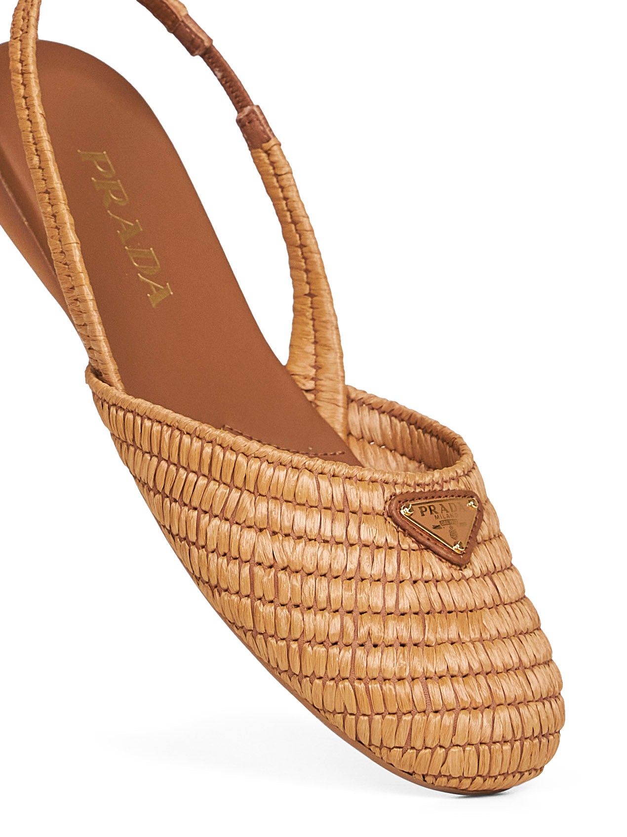 Ballerine slingback in crochet beige