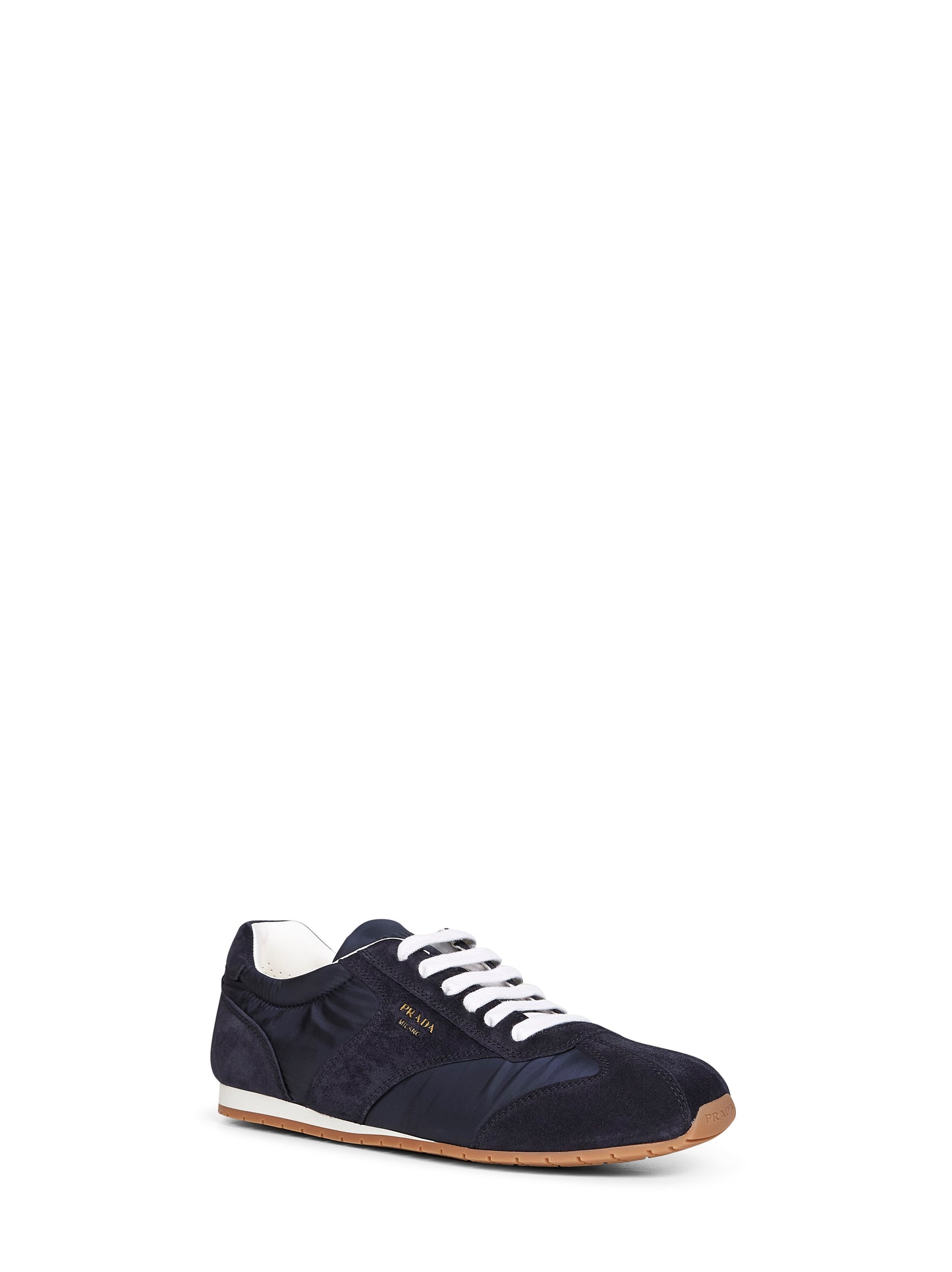 Blue Re-Nylon and suede sneakers