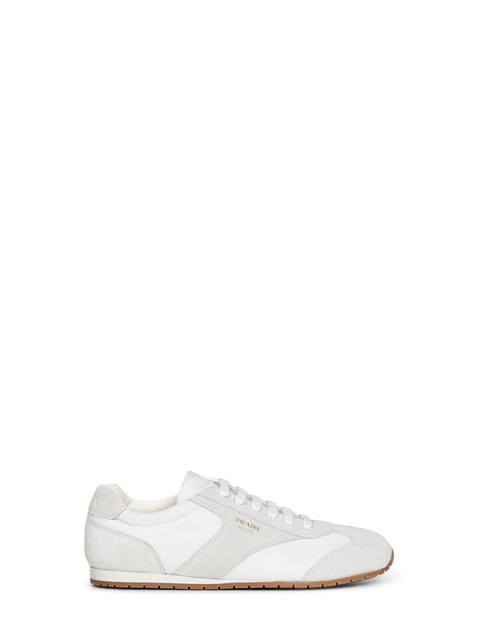 white Re-Nylon and suede sneakers