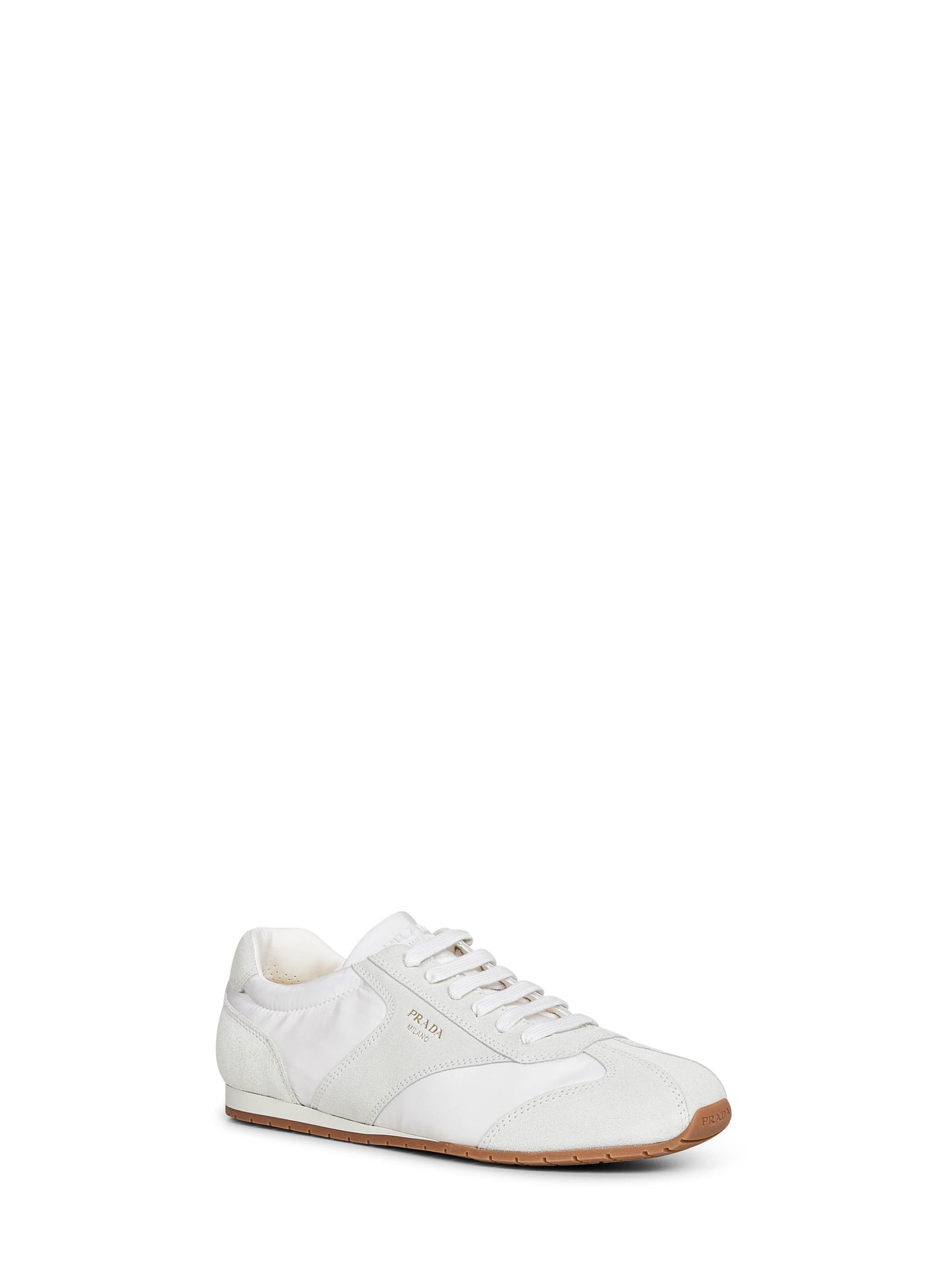 white Re-Nylon and suede sneakers