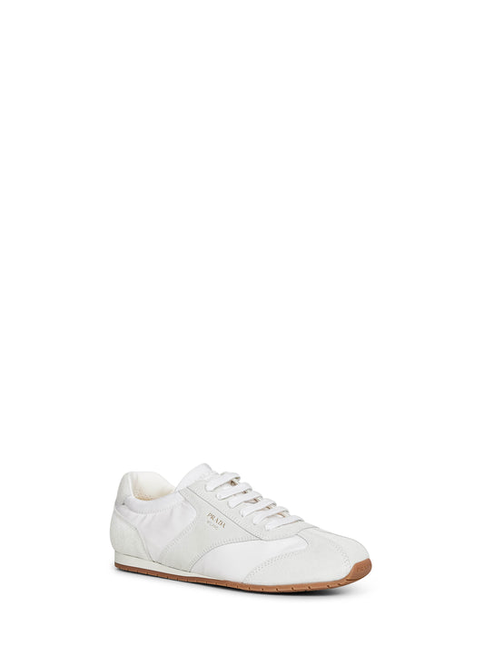 white Re-Nylon and suede sneakers