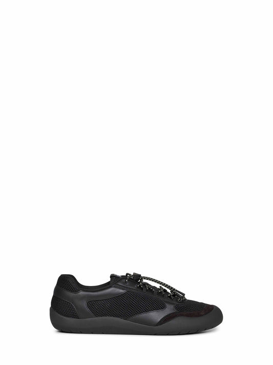 Sneakers Speedrock in pelle e tessuto a rete nero