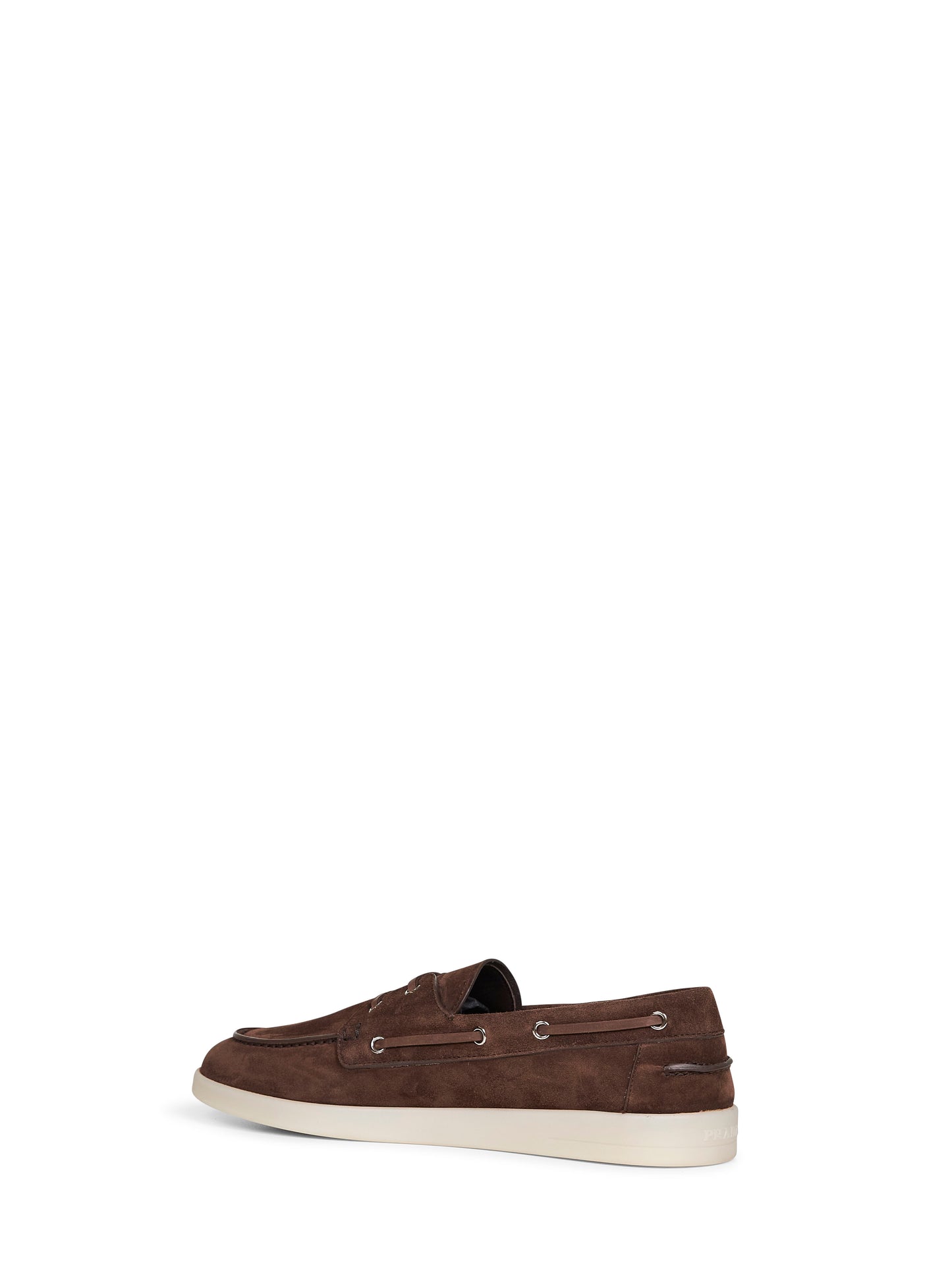 Dark brown suede boat shoes