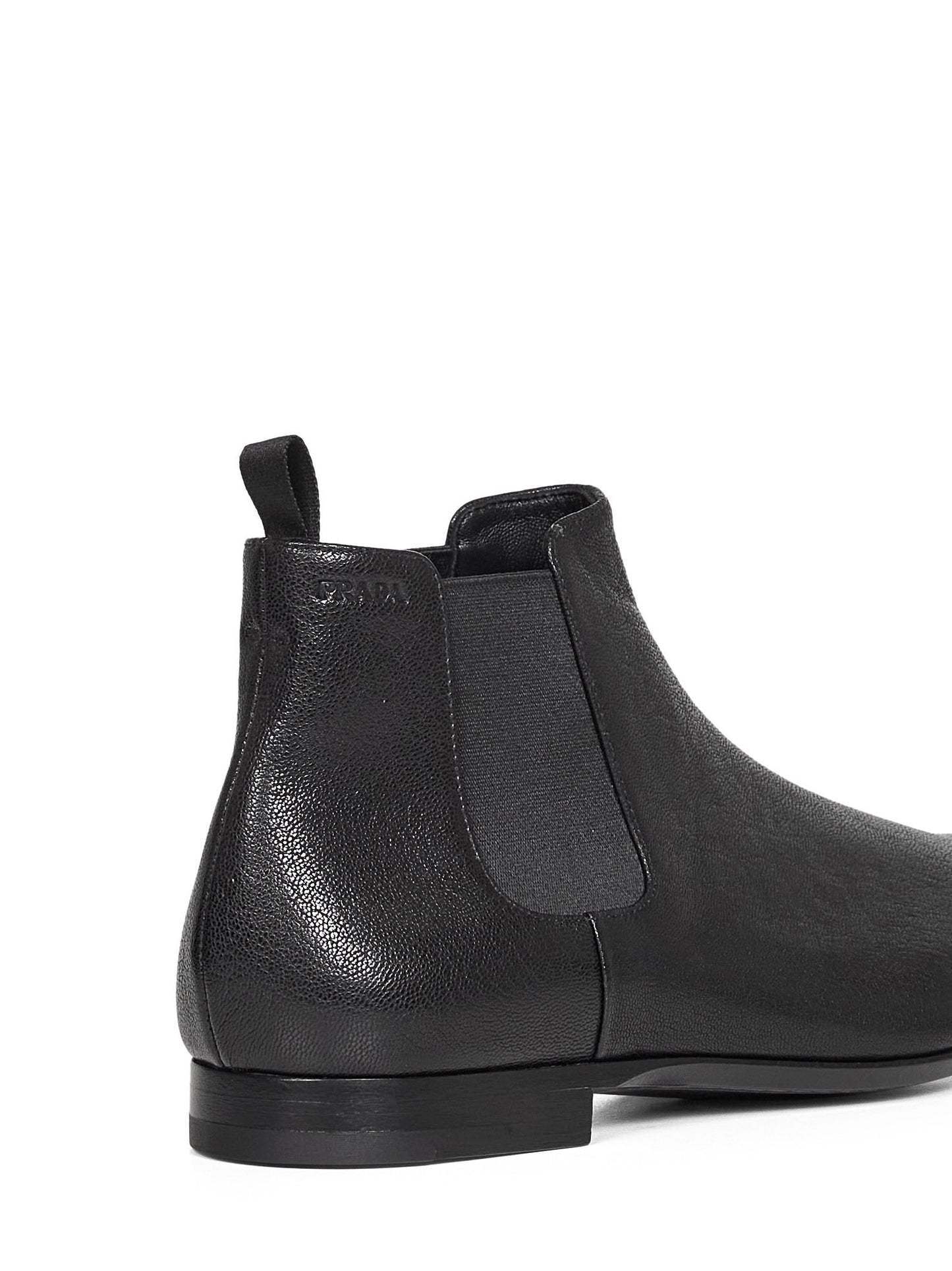 Black leather Chelsea boots