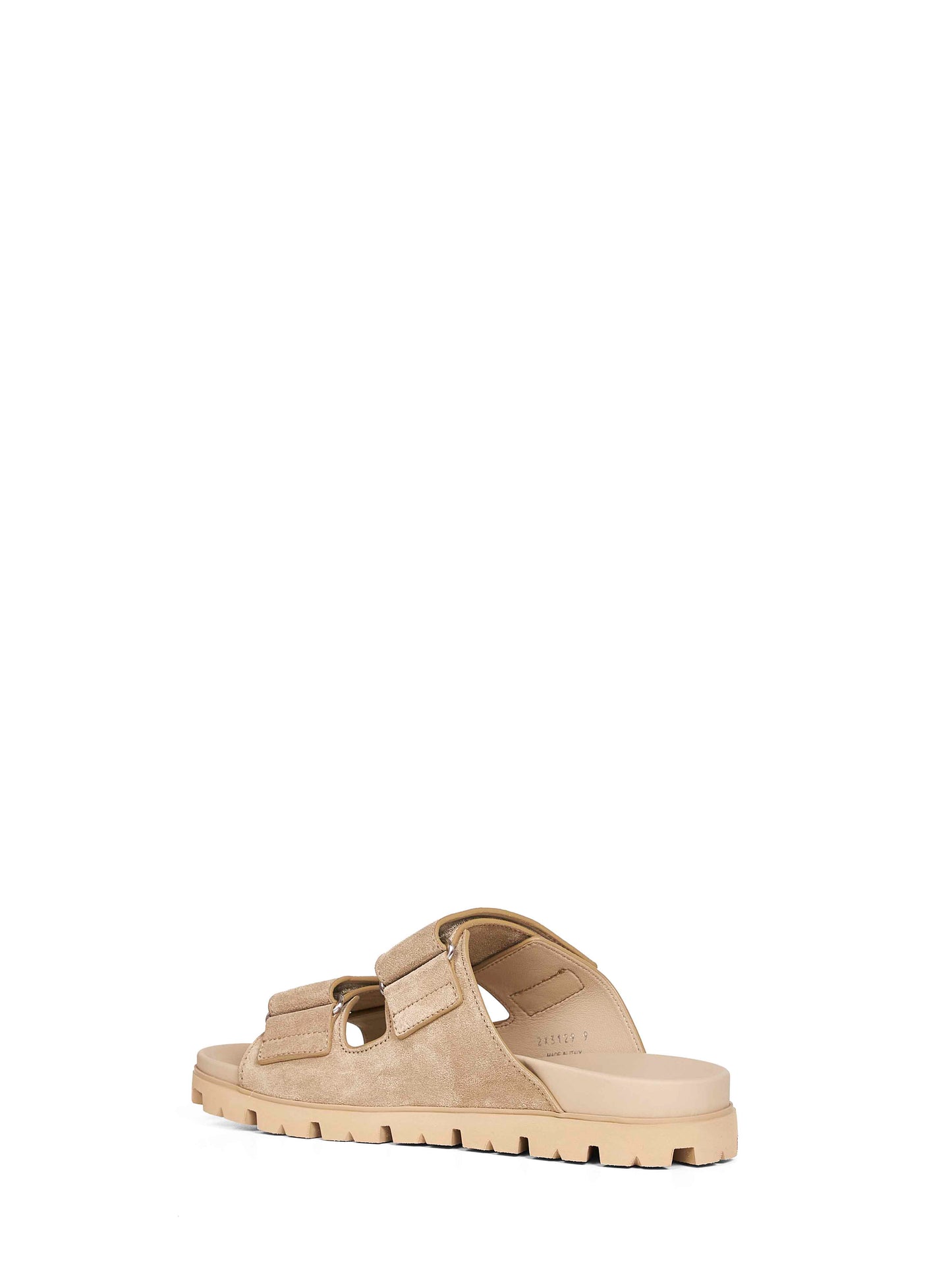 Sandali a fasce in pelle scamosciata deserto