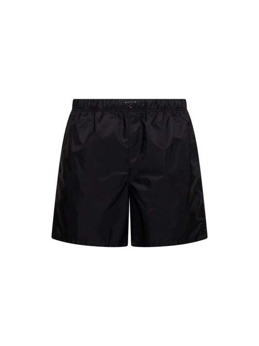 Black Re-Nylon swim shorts