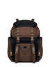 Zaino in Re-Nylon nero e bruciato<BR/>