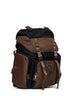 Zaino in Re-Nylon nero e bruciato<BR/>