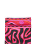 Foulard a triangolo in twill di seta stampa Labirinto fucsia e nero