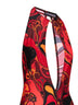 Costume intero in lycra stampa Orchidee arancione e nero