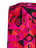 Fuchsia and black Occhi-print silk twill mini dress