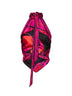 Fuchsia and black Orchidee-print silk twill scarf top